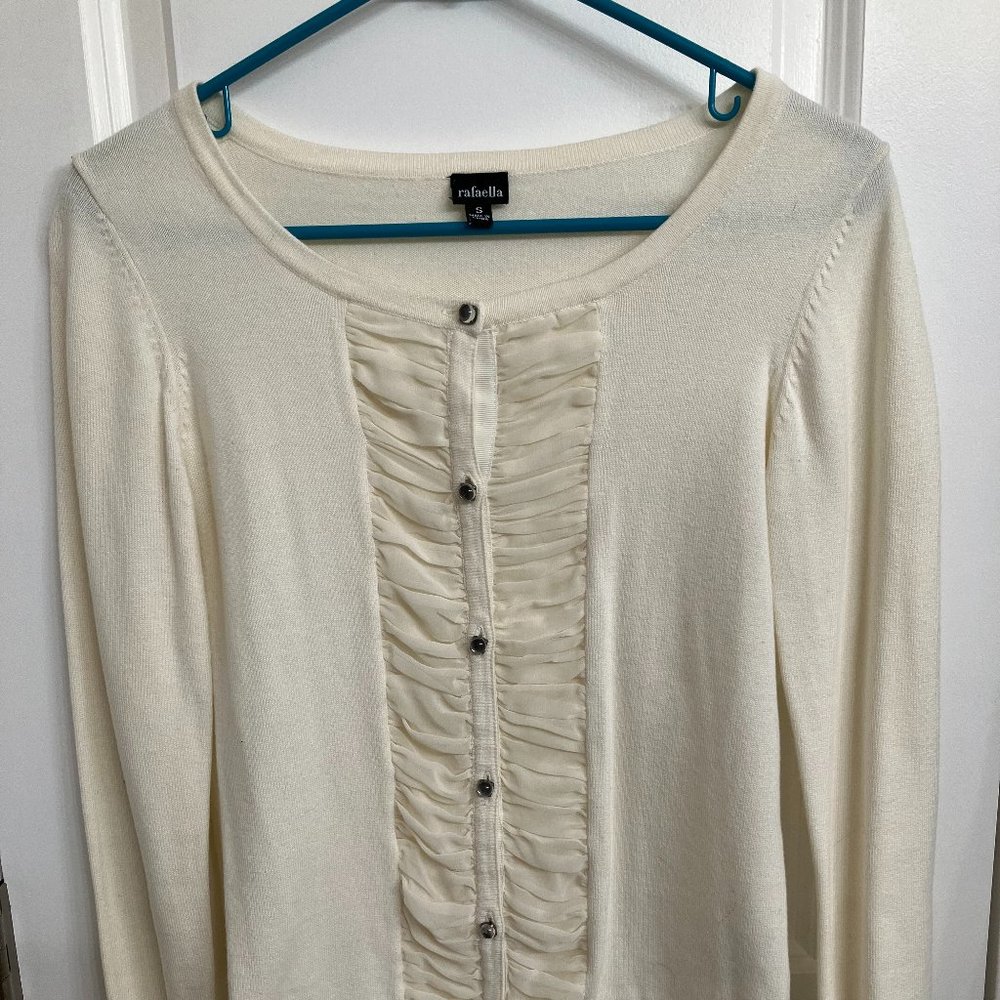 Rafaella cream cardigan sweater S